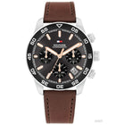 Ρολόι Tommy Hilfiger TH85 1792213 Χρονογράφος Με Καφέ Δερμάτινο Λουράκι