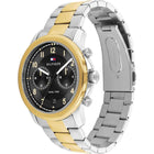 Ρολόι Tommy Hilfiger Wesley 1710627 Με Δίχρωμο Μπρασελέ & Μαύρο Καντράν