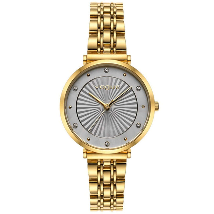 Γυναικείο ρολόι Vogue New Bliss 2020815346 με χρυσό ατσάλινο μπρασελέ και γκρι καντράν 32mm με ζιργκόν.