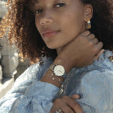 Γυναικείο ρολόι χρονογράφος Rosefield Gabby Silver NWG-N92 με ασημί ατσάλινο μπρασελέ και άσπρο καντράν διαμέτρου 33mm.
