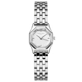 Γυναικείο ρολόι Rosefield Gemme Silver GWSSS-G04 με ασημί ατσάλινο μπρασελέ, καντράν σε ασημί χρώμα και οκτάγωνο σχήμα μεγέθους 21.5mmX27.5mm.