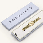 Οκτάγωνο Ρολόι Rosefield Octagon Champagne OCGSG-O65 Με Χρυσό Μπρασελέ