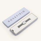 Ρολόι Οκτάγωνο Rosefield Octagon White Sunray OCWSS-O41 Με Ασημί Μπρασελέ