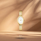 Ρολόι Rosefield Ovale Gold OVWGSG-OV19 Με Χρυσό Μπρασελέ & Λευκό Καντράν