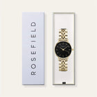 Ρολόι Rosefield Small Edit 26BSG-268 Με Χρυσό Μπρασελέ & Μαύρο Καντράν