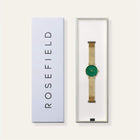 Ρολόι Rosefield Small Edit Emerald SEEGMG-SE72 Με Χρυσό Μπρασελέ & Πράσινο Καντράν