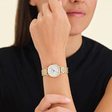 Γυναικείο ρολόι Rosefield Small Edit Gold 26WSG-267 με χρυσό ατσάλινο μπρασελέ και άσπρο καντράν διαμέτρου 26mm.