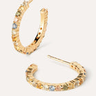 Σκουλαρίκια Καρφωτά Pdpaola AR01-B96-U Color Rainbow Hoops Με Πολύχρωμες Πέτρες