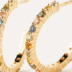Σκουλαρίκια Καρφωτά Pdpaola AR01-B96-U Color Rainbow Hoops Με Πολύχρωμες Πέτρες