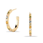 Σκουλαρίκια Καρφωτά Pdpaola AR01-B96-U Color Rainbow Hoops Με Πολύχρωμες Πέτρες