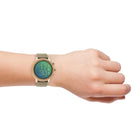 Ρολόι Smartwatch Oozoo Q00302 Με Μπεζ Λουράκι Καουτσούκ