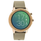 Ρολόι Smartwatch Oozoo Q00302 Με Μπεζ Λουράκι Καουτσούκ