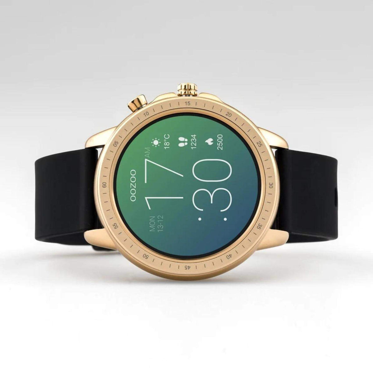 Ρολόι Smartwatch Oozoo Q00303 Με Μαύρο Λουράκι Καουτσούκ