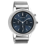 Ρολόι Smartwatch Oozoo Q00305 Με Ασημί Ατσάλινο Μπρασελέ