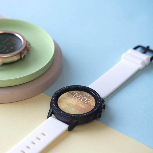 Ρολόι Smartwatch Oozoo Q00327 Με Άσπρο Καουτσούκ Λουράκι