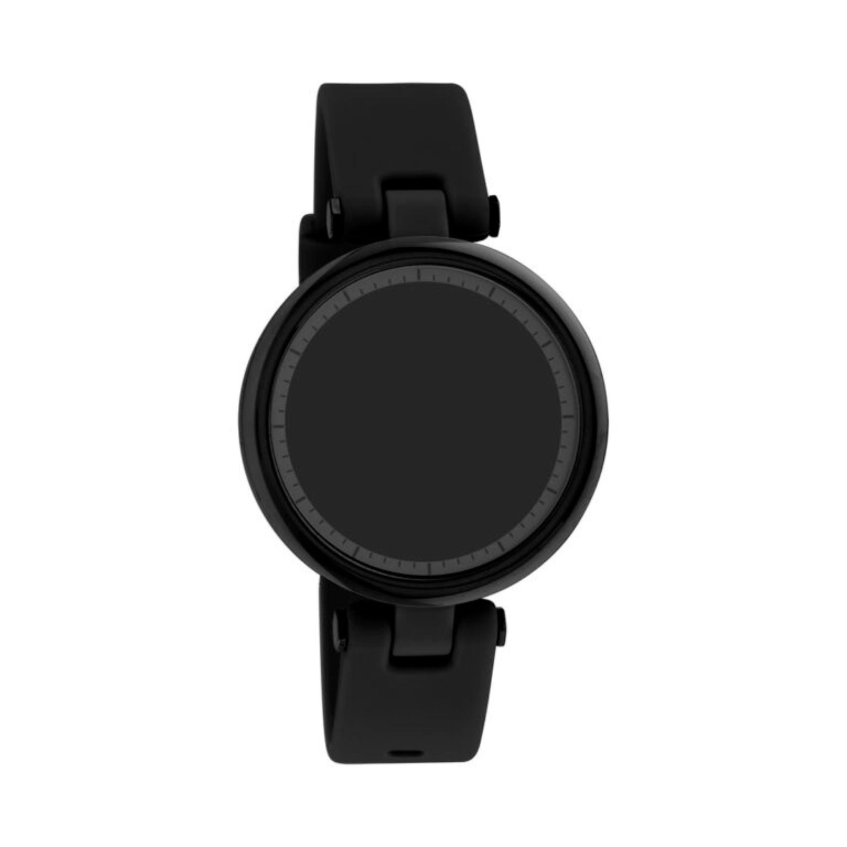 Smartwatch Oozoo Q00407 με μαύρο καουτσούκ λουράκι και μαύρη κάσα.