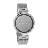 Smartwatch Oozoo Q00408 με ασημί ατσάλινο μπρασελέ και ασημί κάσα.