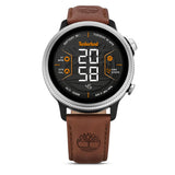 Smartwatch Timberland Trail Force S1 TDIGB0064501 με καφέ δερμάτινο λουράκι και μαύρο καντράν 48 mm.