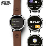 Smartwatch Timberland Trail Force S1 TDIGB0064501 με καφέ δερμάτινο λουράκι και μαύρο καντράν 48 mm, general features