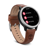 Πλάγια όψη του Smartwatch Timberland Trail Force S1 TDIGB0064501 με καφέ δερμάτινο λουράκι.