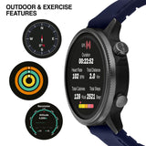 Κοντινό στο μαύρο καντράν του Smartwatch Timberland Trail Force S1 TDIGB0064502, outdoor features