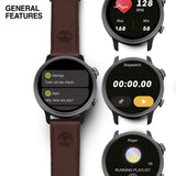 Smartwatch Timberland Trail Force S1 TDIGB0064502 με καφέ δερμάτινο λουράκι και μαύρο καντράν 48 mm, general features