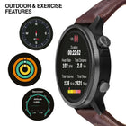 Ρολόι Smartwatch Timberland Trail Force S1 TDIGB0064502 Sετ με Καφέ Δερμάτινο Λουράκι