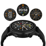 Πλάγια όψη του Smartwatch Timberland Trail Force S1 TDIGB00645X0 με το extra μαύρο λουράκι σιλικόνης και προβολή feautures