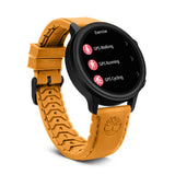 Πλάγια όψη του Smartwatch Timberland Trail Force S1 TDIGB00645X0 με το extra πορτοκαλί λουράκι σιλικόνης.