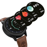 Κοντινή λήψη στο μαύρο καντράν του Smartwatch Timberland Trail Force S1 TDIGB00645X0.