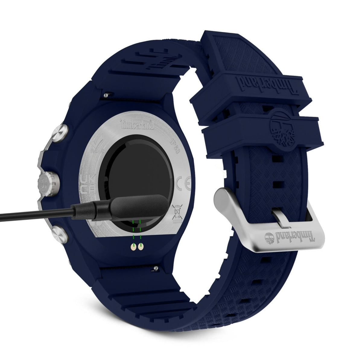 Πίσω όψη του Smartwatch Timberland Trail Force S2 TDIGB0089802 με μαγνητική φόρτιση και κούμπωμα σιλικόνης