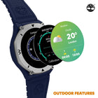 Ρολόι Smartwatch Timberland Trail Force S2 TDIGB0089802 Με Μπλε Λουράκι Σιλικόνης