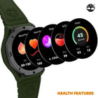 Ρολόι Smartwatch Timberland Trail Force S2 TDIGB0089803 Με Πράσινο Λουράκι Σιλικόνης