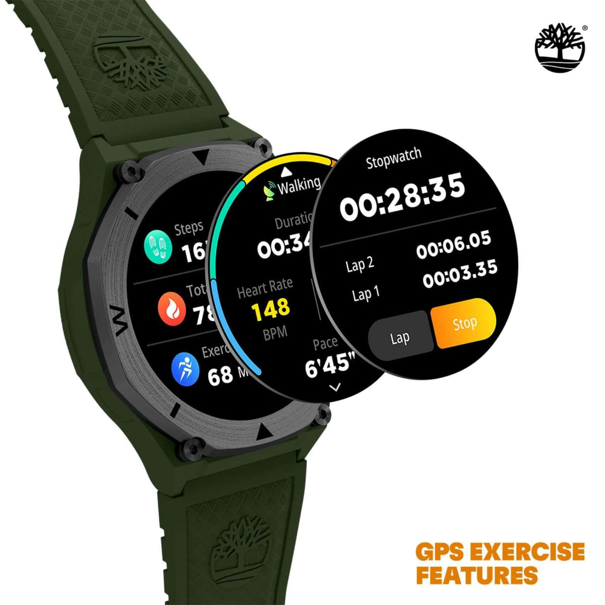 Λειτουργίες Training του Timberland Trail Force S2 TDIGB0089803, όπως παλμοί, ύπνος και ευεξία.