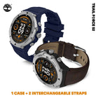 Ρολόι Smartwatch Timberland Trail Force S2 TDIGB00898X1 Set με Καφέ Δερμάτινο Λουράκι