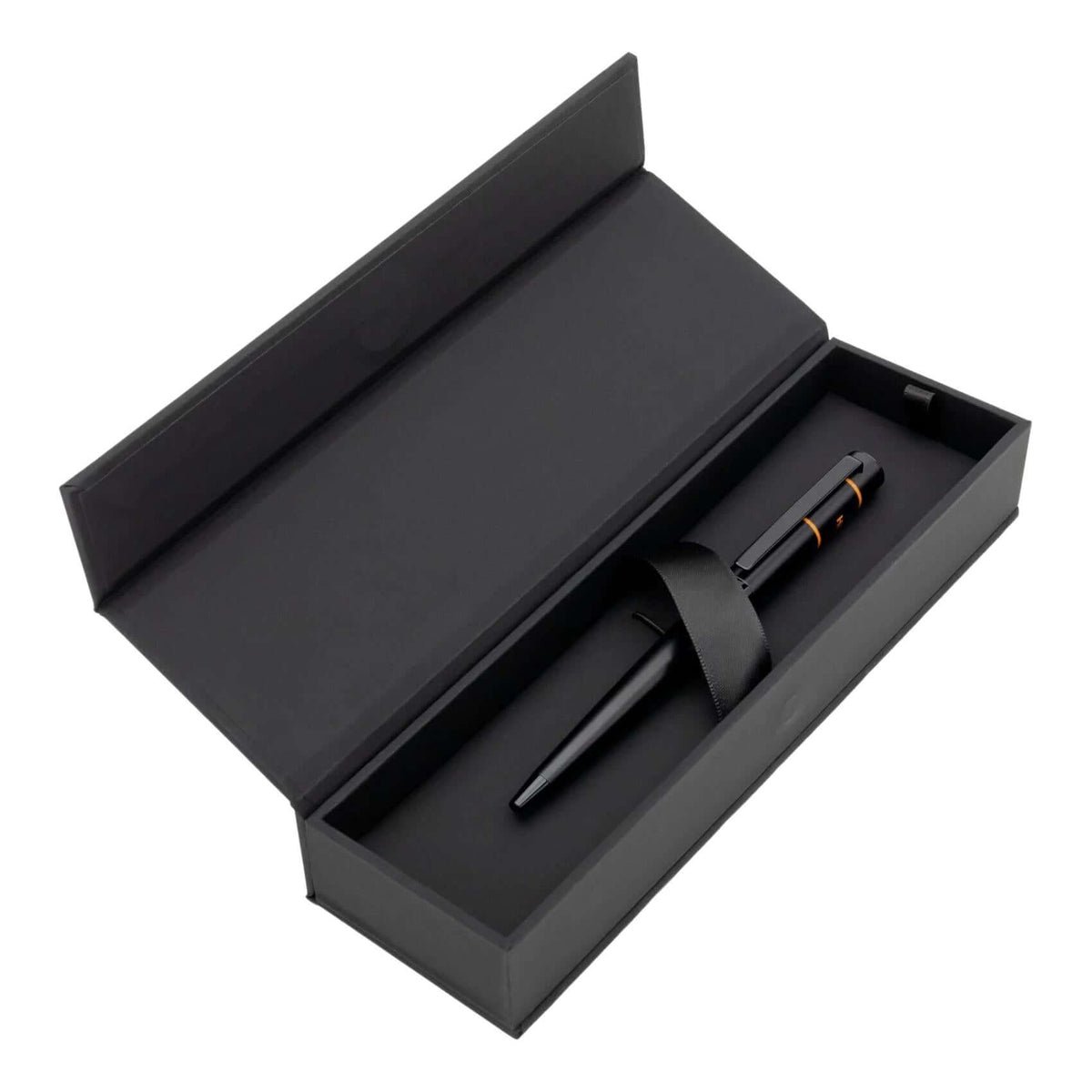 Στυλό Hugo Boss Ribbon Matrix Blue HSC2414S με τη συσκευασία δώρου του.
