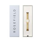 Τετράγωνο Γυναικείο Ρολόι Rosefield Boxelle BWGSG-B01 Με Χρυσό Μπρασελέ