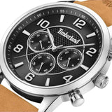 Ρολόι Timberland Managate TDWGF0042102 dual time με ταμπά δερμάτινο λουράκι και μαύρο καντράν διαμέτρου 44mm.