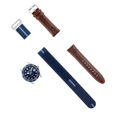 Καφέ δερμάτινο λουράκι και έξτρα μπλε υφασμάτινο λουράκι του Timberland Peatfield TDWGB00834X1.