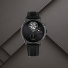 Ρολόι Tommy Hilfiger Stewart 1710748 Με Μαύρο Δερμάτινο Λουράκι