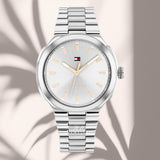 Tommy Hilfiger 1782817 γυναικείο ρολόι Georgia με ασημί μπρασελέ, ασημί καντράν 36mm και χρυσές λεπτομέρειες.
