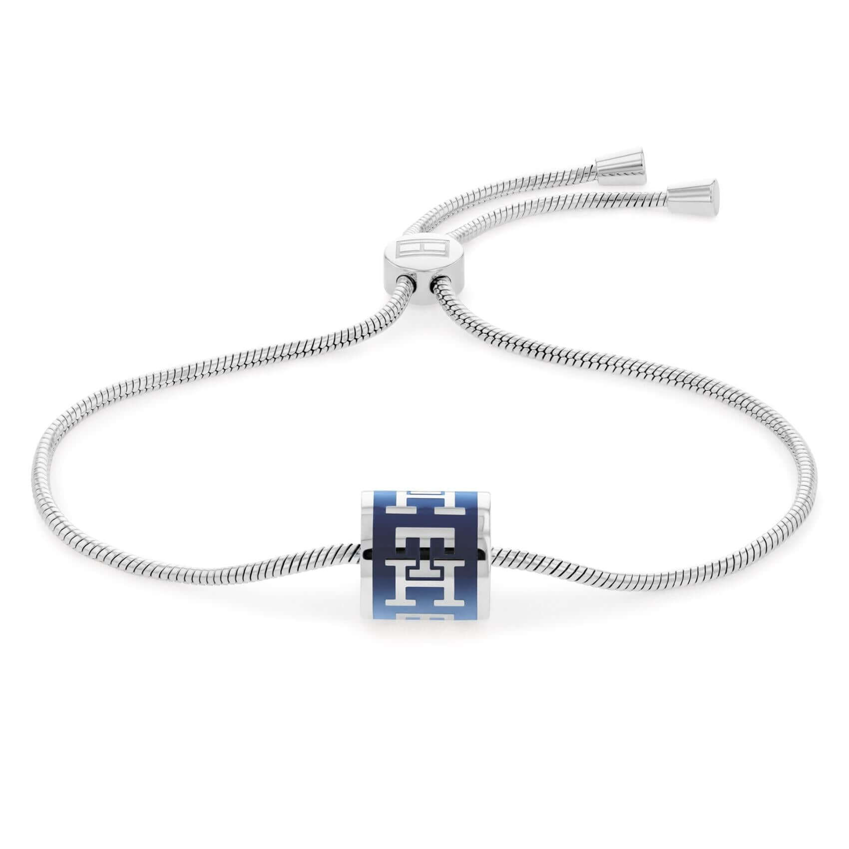 Βραχιόλι Tommy Hilfiger 2780887 από επιπλατινωμένο ατσάλι σε ασημί χρώμα με μοτιφ από μπλε σμάλτο