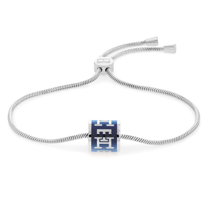 Βραχιόλι Tommy Hilfiger 2780887 από επιπλατινωμένο ατσάλι σε ασημί χρώμα με μοτιφ από μπλε σμάλτο