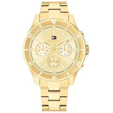 Γυναικείο ρολόι Tommy Hilfiger Aspen 1782640 με χρυσό ατσάλινο μπρασελέ και χρυσό καντράν διαμέτρου 38mm με ημέρα-ημερομηνία και ζιργκόν.