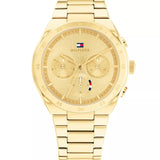 Γυναικείο ρολόι Tommy Hilfiger Carrie 1782575 με χρυσό ατσάλινο μπρασελέ και χρυσό καντράν διαμέτρου 38mm με ημέρα-ημερομηνία.