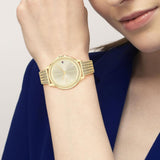 Γυναικείο ρολόι Tommy Hilfiger Delphine 1782358 με χρυσό ατσάλινο μπρασελέ και χρυσό καντράν διαμέτρου 35mm.