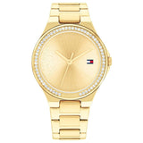 Γυναικείο ρολόι Tommy Hilfiger Juliette 1782642 με χρυσό ατσάλινο μπρασελέ και χρυσό καντράν διαμέτρου 36mm με ζιργκόν.