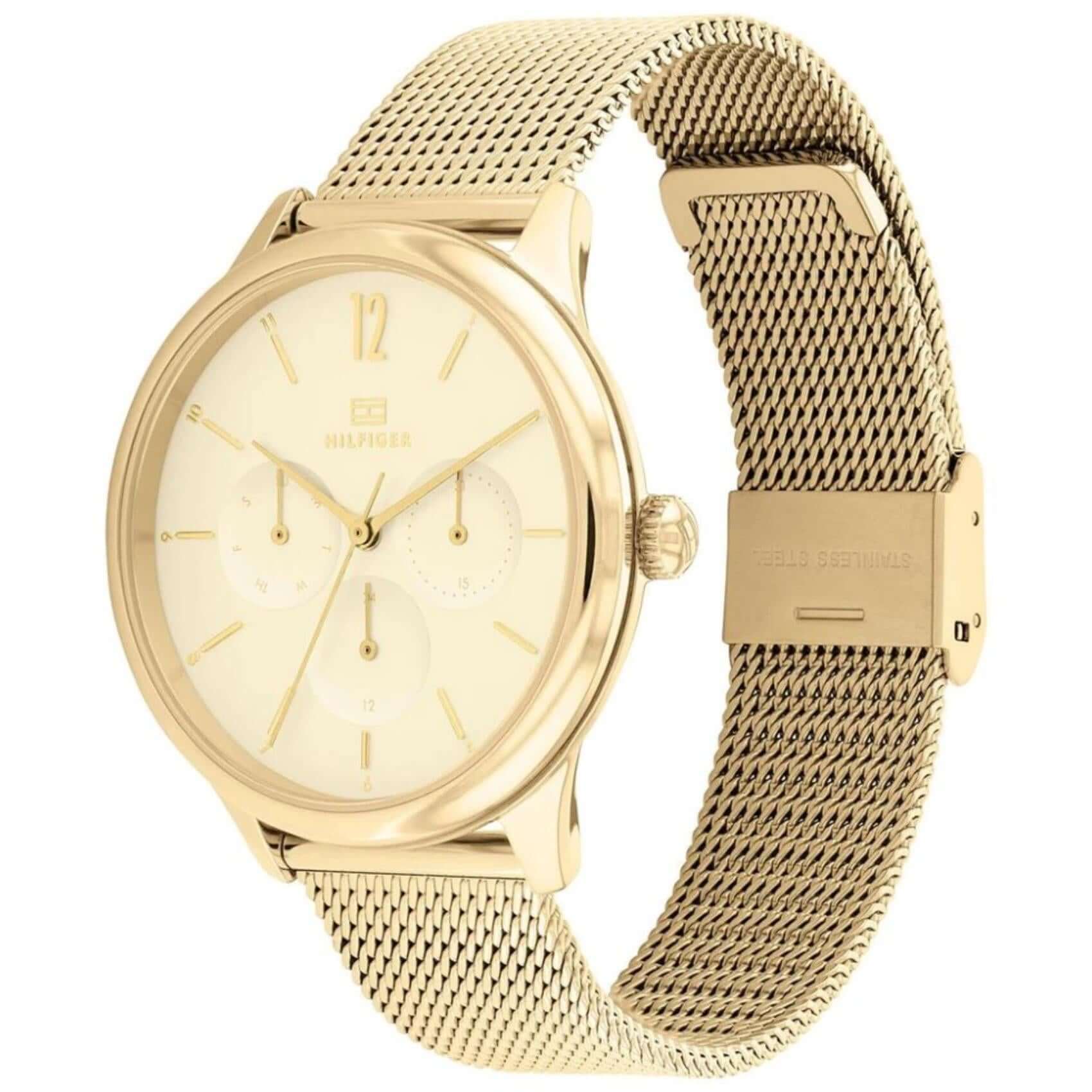 Γυναικείο ρολόι Tommy Hilfiger Layla 1782458 με χρυσό ατσάλινο μπρασελέ και χρυσό καντράν 38mm.