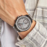 Αντρικό ρολόι Tommy Hilfiger Max 1791975 με γκρι ατσάλινο μπρασελέ και γκρι καντράν διαμέτρου 44mm.