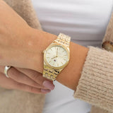 Γυναικείο ρολόι Tommy Hilfiger Rachel 1782550 με χρυσό ατσάλινο μπρασελέ και χρυσό καντράν διαμέτρου 33mm.